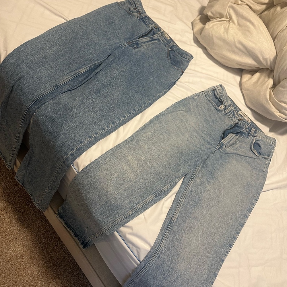 Abercombie Curve Love 90s straight Ulta high rise (2 pairs, size 27/4r)
